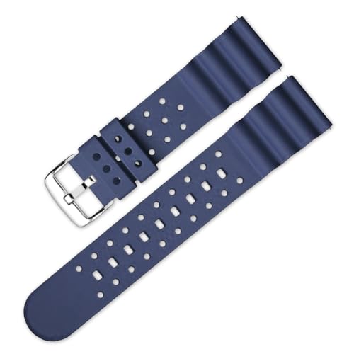 Narako Silicone Curved Line Watch Bands 20mm 22mm Quick Release