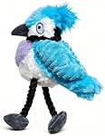 Pup & Flock Premium Stuffed Plush Dog Toys, Interactive - Squeaky, Crinkly, Tug of War - Soft & Durable, Tough Materials for Small, Medium & Large Breeds, Designed in Canada - Blue Jay