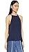 Diane von Furstenberg Women's Lizzy Top, Midnight, Medium