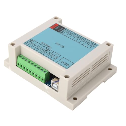 Fockety - Programmable Logic Controller, DC 12V‑24V PLC Controller Relay Output, 8 Input 7 Output Industrial Control Board for Position Switch, Proximity Switch, Magnetic Induction Switch