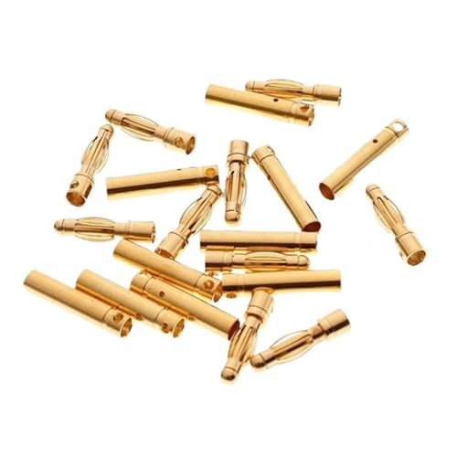 Conector banana de 4 mm con baño de oro para maquetismo y cables de altavoz 10 unidades