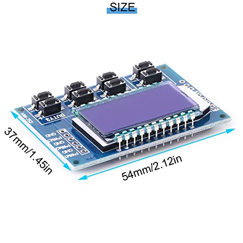 Image of 3 Channel PWM Pulse Signal Generator Adjustable Frequency Square Wave Rectangular Wave Signal Module LCD Display 1Hz-150Khz with pinheader Dupont Cable