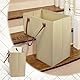 Treppenkorb,Treppenkorb stufenkorb,Treppenkörbe L-Form,Treppenkorb rattan mit kunstleder-griffen,Stufenkorb lagerung für Wäsche, Spielzeug,für alle Treppen in Standardgröße(Beige)