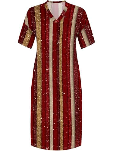 Image of PinkPatty Women's Plus Size Short Sleeve Maxi Dress Casual Loose V Neck Long Dress with Pockets | Boho floral wrap maxi dress with belt for vacations, weddings, parties, church, dinners, and everyday elegant wear