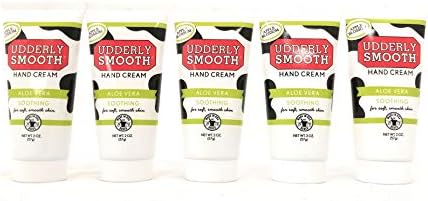 Udderly Smooth Soothing Hand Cream With Aloe Vera, Apple Blossom Scent 2 oz. Travel Size Lotion - 5 Pack
