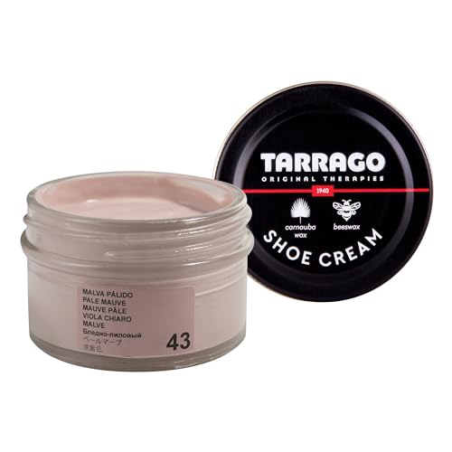 Tarrago Shoe Cream Professional Shoe Polish for Leather Boots, Shoes, Purse, Furniture Eco Friendly Leather Conditioner 1.7oz - Pale Mauve Pink #43