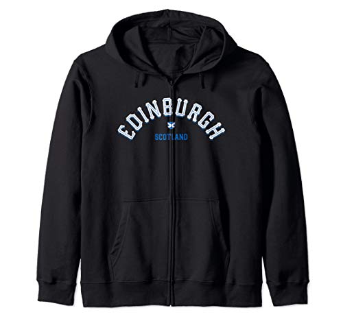 Edinburgh Scotland | Vintage Scottish Capital Zip Hoodie -  Edinburgh Tees & Gifts, MZP211KWMAT
