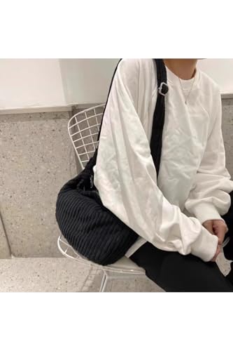 Ulisty Women Small Corduroy Hobo Bag Wide Strap Crossbody Bag Shoulder Bag Casual Handbag Daily Bag4