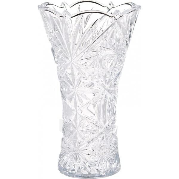Incrizma Vase 9 inches Glass Flower Vase, Clear Transparent Crystal Transparent Vases for Vases for Living Room, Dining Table Centerpieces Décor (23 cm)-image-15