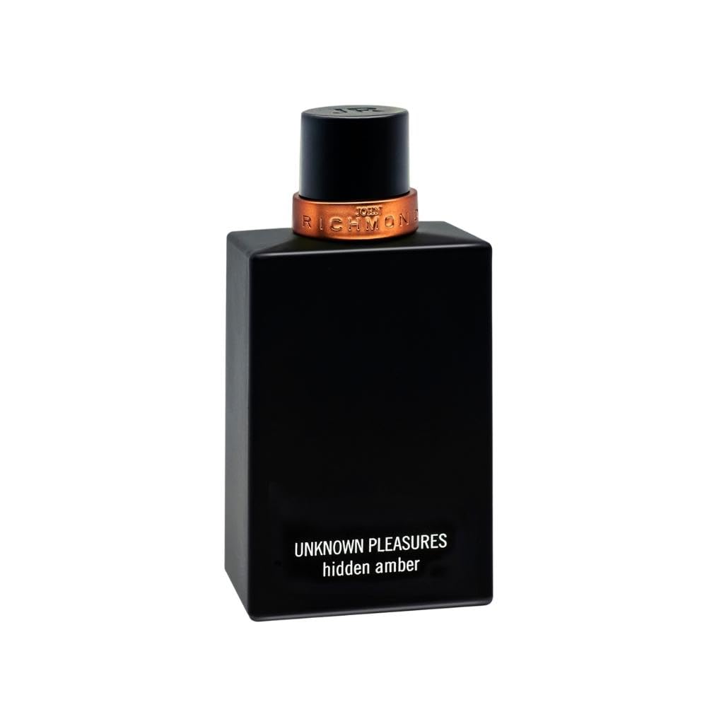 John Richmond unknown pleasures hidden amber eau di parfum - Profumo unisex legnoso, ambrato, coinvolgente, muschiato e misterioso. Flacone da 100 ML