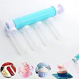 Amplia gama de usos: la pistola pulverizadora para pasteles se puede utilizar en casa o en una panadería. Puede disfrutar de la diversión de hornear en casa, use una pistola rociadora manual para rociar fácilmente brillo o pintura en pasteles, magdalenas, postres y otros postres.