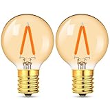 LED電球 G40 ミニボール形 飾り電球 フィラメント 暖かい色 E17口金 1W (10W相当) 電球色 2200K 非調光対応 広配光 発光角360° レトロ 北欧雰囲気 2個入り