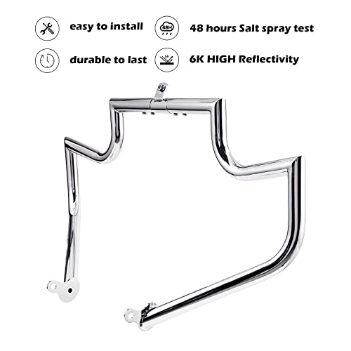 Kinglemc Crash Bar Engine Guard Highway Freeway Bar For Harley Davidson Touring Road King Street Glide Electra Glide Cvo, Trike Models 09-23 (Silver) #TOP1