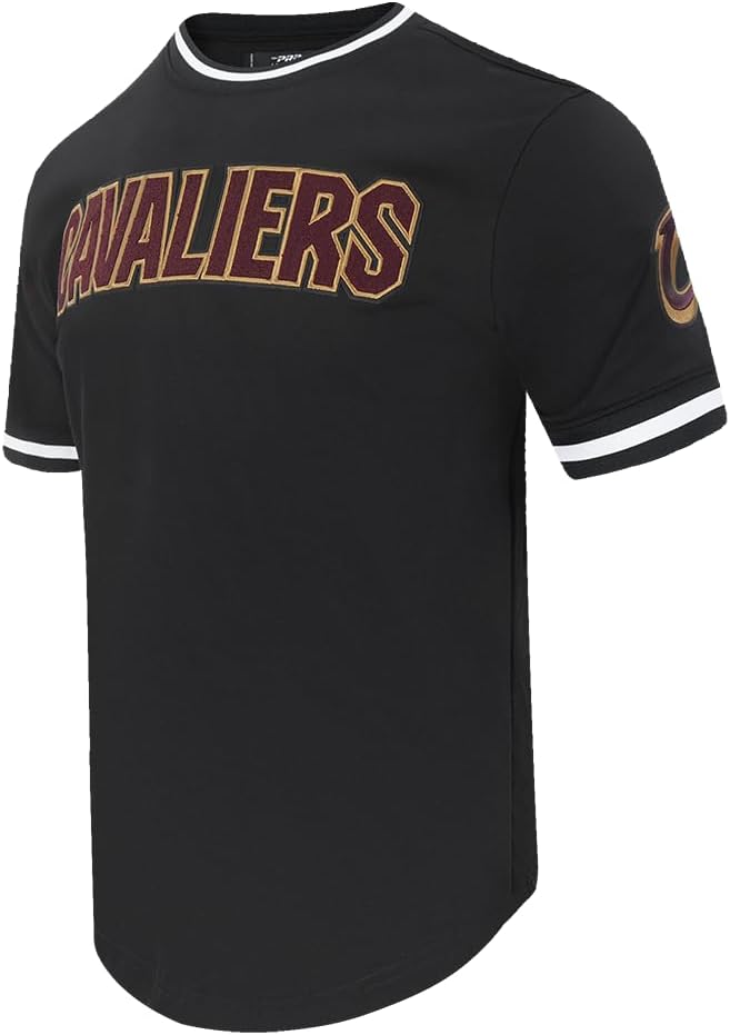 Pro Standard Mens NBA Cleveland Cavaliers Classic Chenille Short Sleeve Mesh Top Black 3XL - Image 3