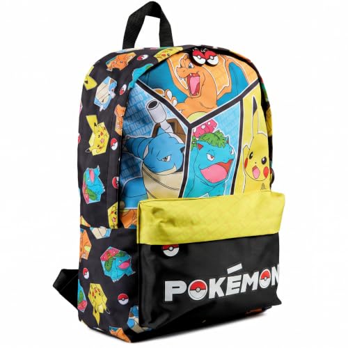 Image of Pokémon School Backpack for Kids | Large Pokemon Rucksack with 1 Main Compartment & Front Pocket | Spacious School Bag with Adjustable Shoulder Straps | Backpack for School, Travel & Day Trips