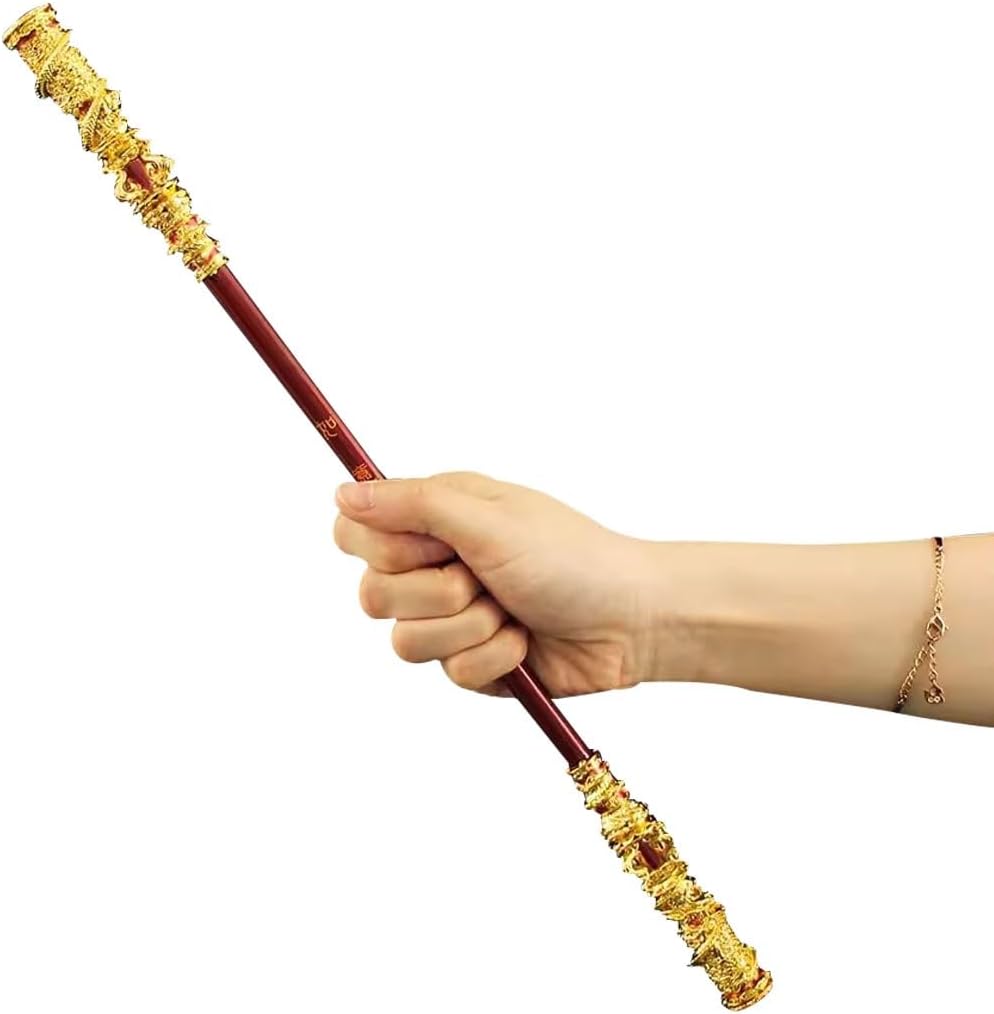Ruyi Golden Cudgel Collection, Black Myth Game Periphery, Alloy Desktop Ornaments, for Gamers(Gold Color,40cm)