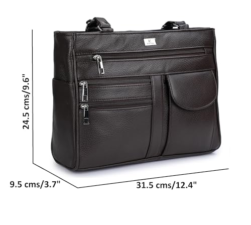 Image of K London Ladies Leather Handbag|Women's Handbag in Soft Leather - Womens Designer Shoulder Hand Bag - Medium Practical Size