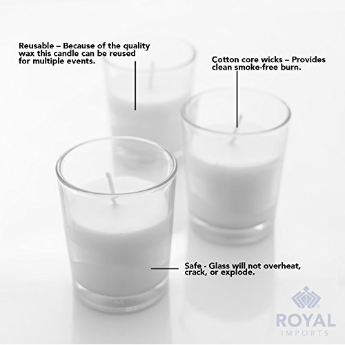 Royal Imports Unscented Clear Glass Votive Candles, Long 10 Hour Burn Time, For Home, Spa, Wedding, Birthday, Holiday, Restaurant, Party, Birthday, 12 Pack #TOP2