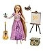 DisneyStore Set Bambola Libro Rapunzel Intreccio della Torre Principessa Pascal Originale