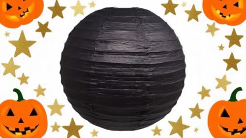 Lanternes en papier noir mat, suspension décorative de mariage raffinée