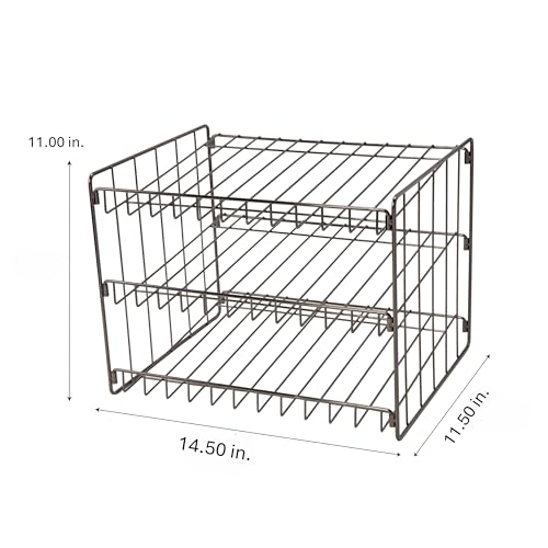 Kitchen Details 3 Tier Can Organizer | Canned Food Storage Rack | Kitchen Cabinet and Pantry Organization | Holds 36 Cans | Space Saving | Onyx