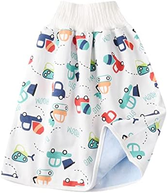 Alwyeans Baby Diaper Skirt Toddler Girls' Potty Training Skirt Waterproof Impermeable Leak Proof Diaper Pants Skirt Washable Cotton Toilet Training Nappy Skirt for Baby Boys Girls