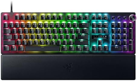 Razer Huntsman V3 Pro - Analog Optik E-Spor Klavye - Razer Snap Tap & Hızlı Ateş Tetikleyici (Çok Fonksiyonlu Dijital Düğme, Dokulu Doubleshot PBT Tuş Başlıkları) ABD Düzeni | Siyah