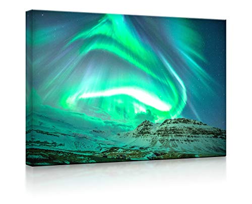 lightbox multicolor | LED Bild | Nordlichter über Island | 60x40 cm | Front Lighted