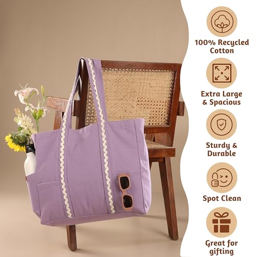 Image of Folkulture Beach Bag | Large Waterproof Beach Tote Bag for Women, Beach Essentials, Travel & Vacation Essentials