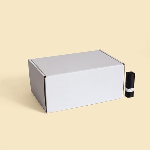 Miniatura 20 de Cajas de envío de 6 x 6 x 2 pulgadas, paquete de 25 cajas de cartón corrugado marrón para pequeñas empresas, embalaje y correo Marrón,Blanco