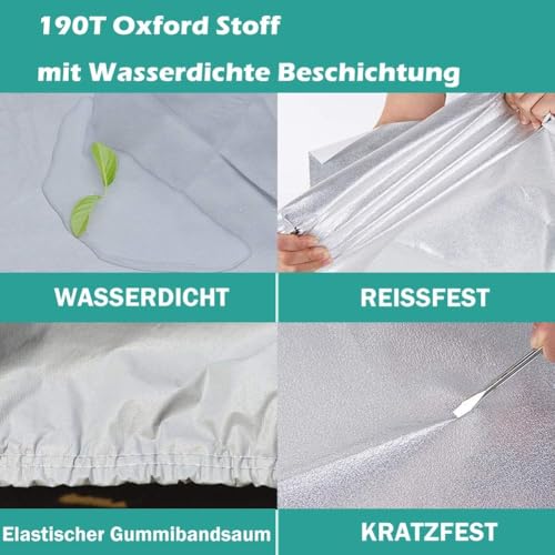 Big Ant universal Autoabdeckung Vollgarage car Cover Abdeckplane Auto Garage Wasserdicht Autogarage Autoplane Staubdicht Autohülle Passt für Meisten Auto im Winter & Sommer Schwarz