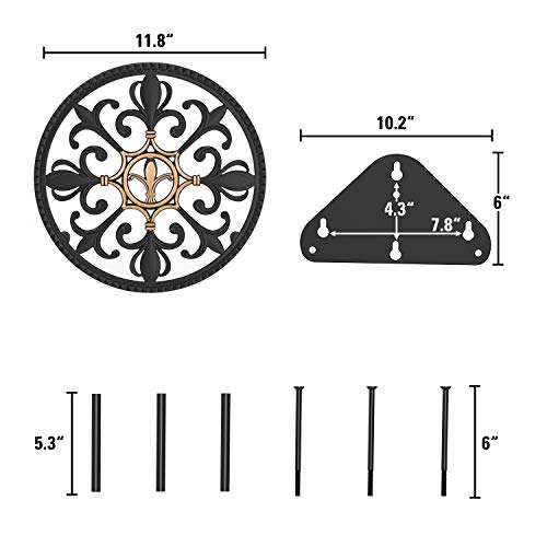 Goforwild Garden Hose Holder Made Of Stainless Cast Aluminum, Decorative Hose Butler Sturdy Water Hose Rack, Durable Wall Hose Hanger, Holds 125-Feet Of 5/8-Inch Hose, Hose Reel, 7003 #TOP5