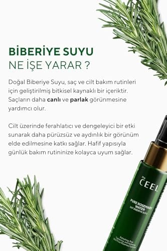 The Ceel Saf Biberiye Suyu Toniği 100 ml - Rosemary Water Saç ve Cilt Bakımı - Görsel 4