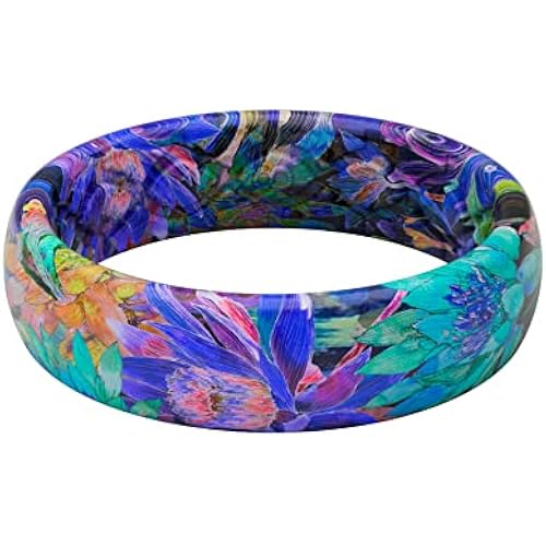 Groove Life Silicone Ring for Women, Breathable Patterned Wedding Band