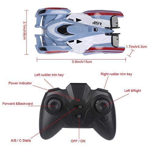 Remote Control Car Toys for Kid Climb The Wall Rc Cars with Dual Mode 360 Rotating Stunt Rechargeable High Speed Vehicle with Led Light for Boys Girls(Blue)