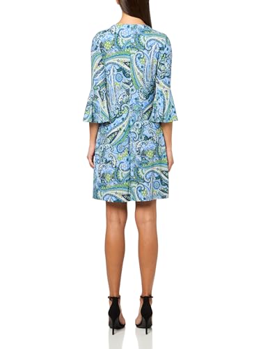 Image of Tommy Hilfiger Women's 3 /4 Bell Sleeve Jewel Neck Sheath Mini Dress