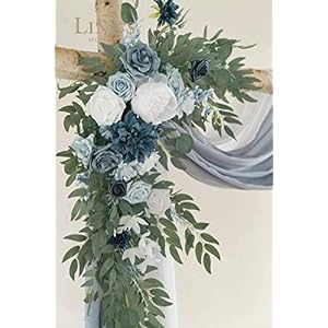 Lings Moment Artificial Eucalyptus and Willow Greenery Garlands 59ft 2pcs Fake Vines for Wedding Table RunnerArchEnter Aisle Hanging Decorations