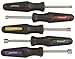 Crescent CND5SAE Hollow Shaft Cushion Grip Nutdriver Set, Red/Black, 5-Piece
