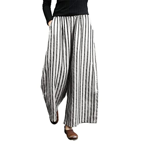 Pantalones deportivos de cuero para mujer, sueltos, profesionales, para fútbol, construcción, oficina, etc, blanco, L