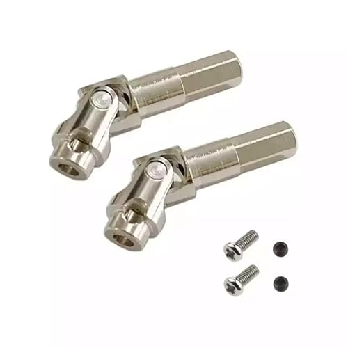 Metal Upgrade Universal Joint for WPL C14 C24 B14 B16 B24 B36 MN D90 D91 D96 99S HengLong FeiYu RC Car Front Axle Parts(Silver)