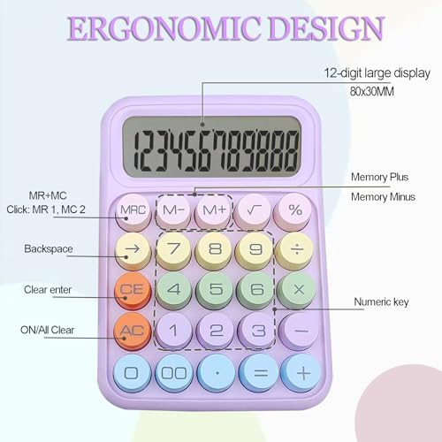Calculadora de escritorio con botón grande y pantalla de 12 dígitos de diseño bonito 3
