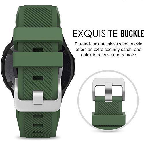 Image of ACUTAS 22MM Classic Silicone Replacement Strap Band for Fossil Gen 5 Smartwatch (Army Green)