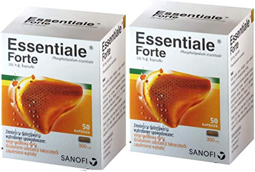 Essentiale Forte - Lot de 100 capsules de régénération du foie et purification des toxines, 300 mg, sans OGM