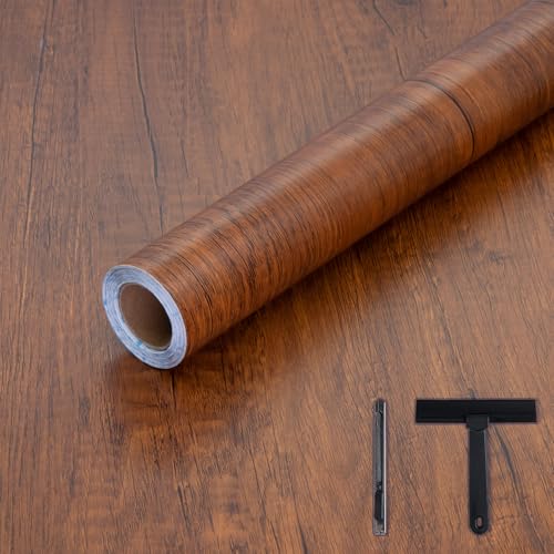 Papel de contacto de grano de madera autoadhesivo y extraíble con herramientas para cocina 2