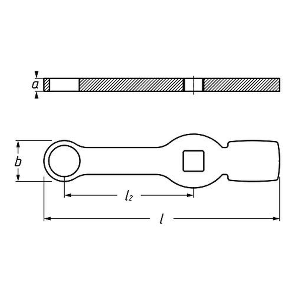 Hazet 2872-E24 Chiave A Percussione Torx Con 2 Superfici Battenti, Argento, Attacco Quadro, Cavo, 20 mm 3/4 di Pollice