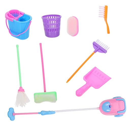 FRCOLOR Set Jouets de Nettoyage pour Garçon Fille Outils Miniatures Interactifs pour Jeu de Rôle Accessoires et pour Ménage Simulé Garçon Fille