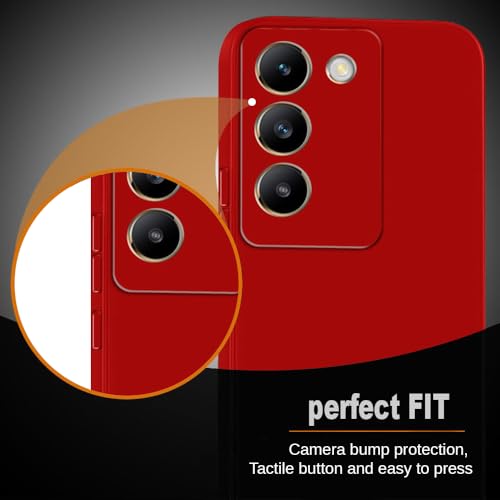 Image of Basic Case for Vivo Y200e 5G (Silicone Red)