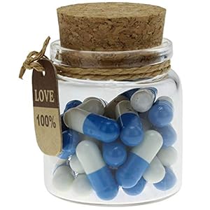 INFMETRY Letters in capsule bericht in een fles geschenken Valentijnsdag voor hem haar cadeau verjaardag verjaardag vriend meisje Moederdag papa ideeën (25 stuks donkerblauw