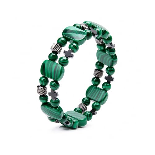 Pulsera Cruz para Hombre con Piedras Naturales miniatura 1