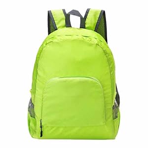 Lightweight foldable backpack outdoor mountaineering bag travel backpack bag Green